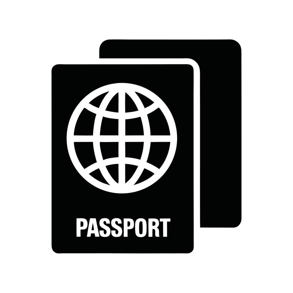Minimalist Passport Icon Representing Global Travel And International Identification Document vector