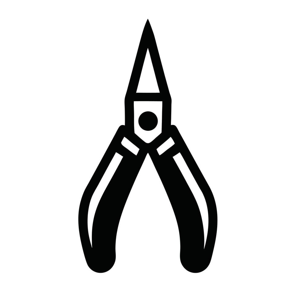 Illustration Of Pliers Tool For Diy Electronics Repair And Construction Projects vector