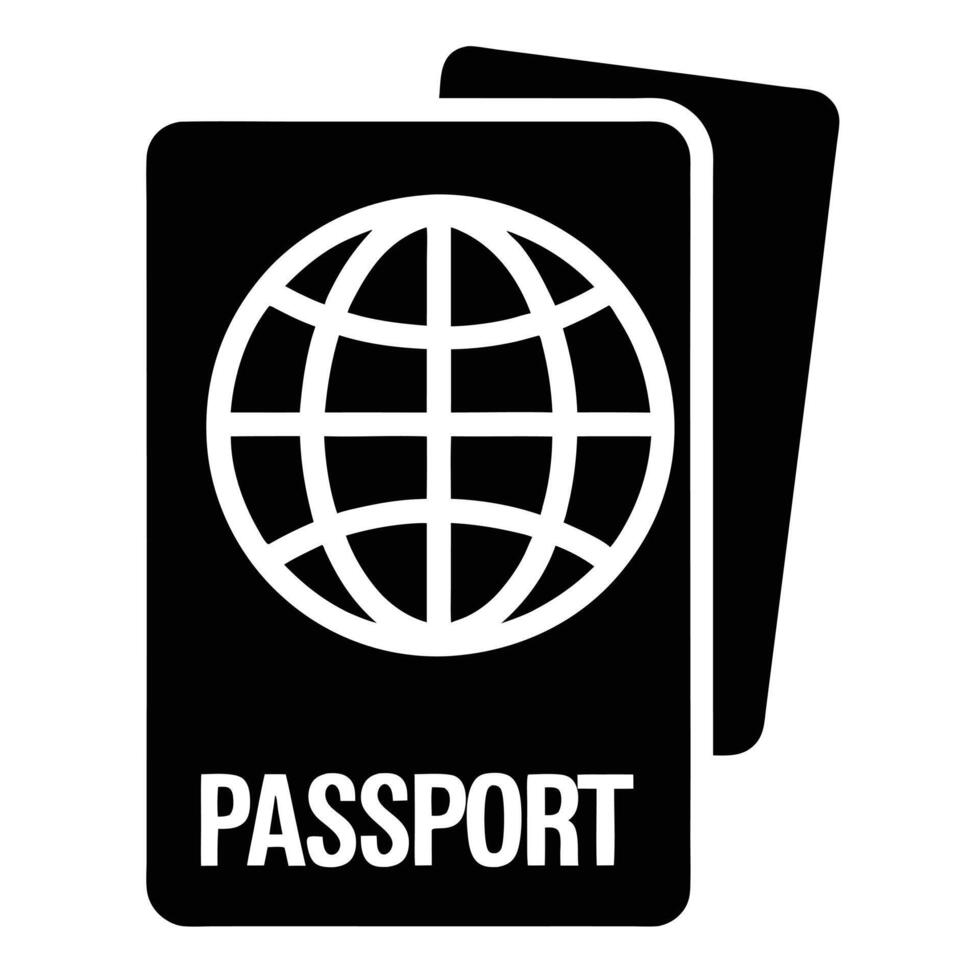 International Travel Document Icon Passport Design For Worldwide Journeys And Identification vector