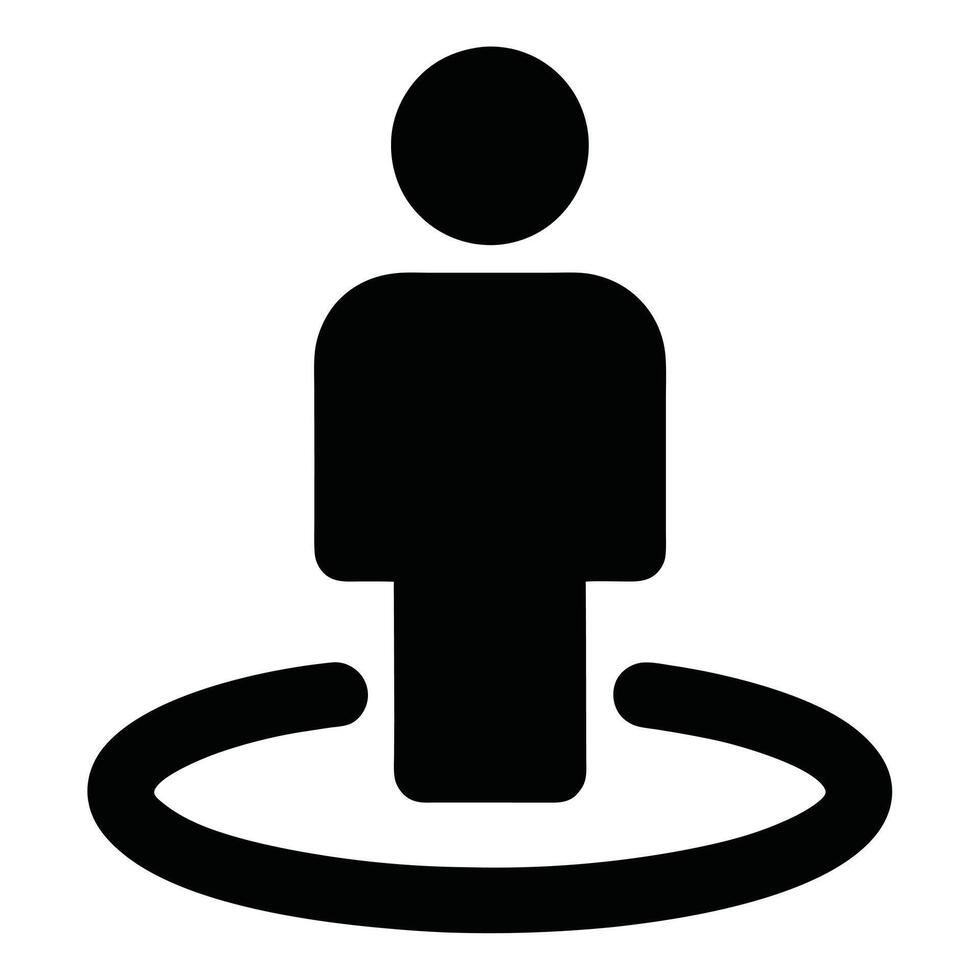 Location Marker Icon Black Silhouette For Mapping Applications And Interfaces vector