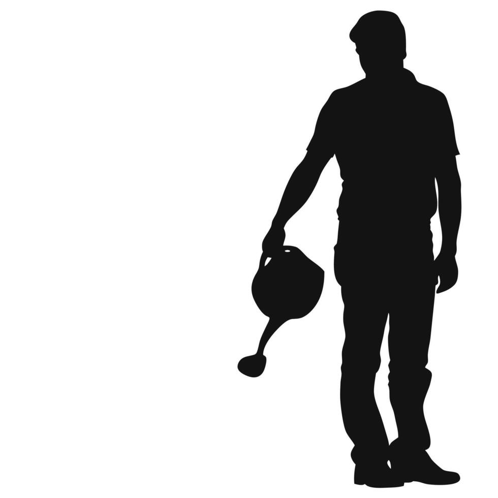 Man Holding Watering Can Silhouette Graphic Resource For Designers And Illustrators vector