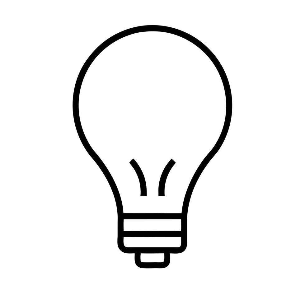 Light Bulb Icon Line Art Symbol Of Innovation And Creativity Concept Idea vector