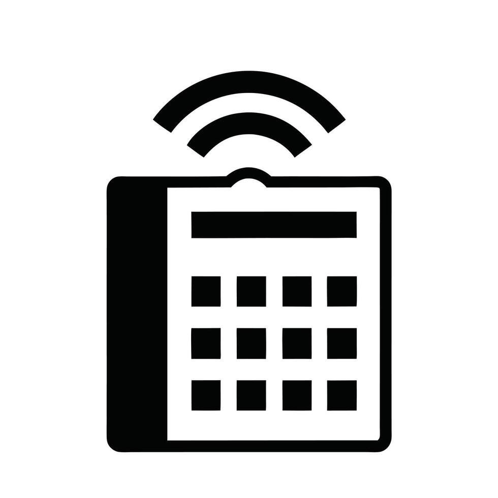 Black And White Home Automation Control Panel Smart Home Icon vector
