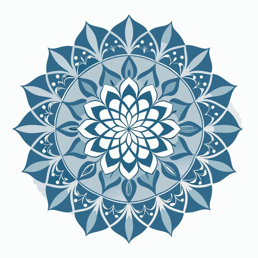 Blue Mandala Ornamental Decorative Pattern Design vector