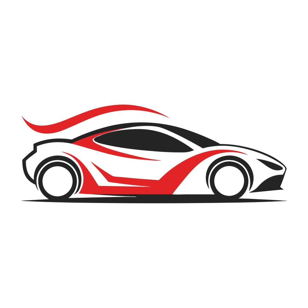 Sport Car In Red And Black vector