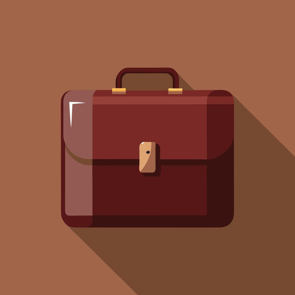 Stylish Brown Briefcase Graphic Design vector