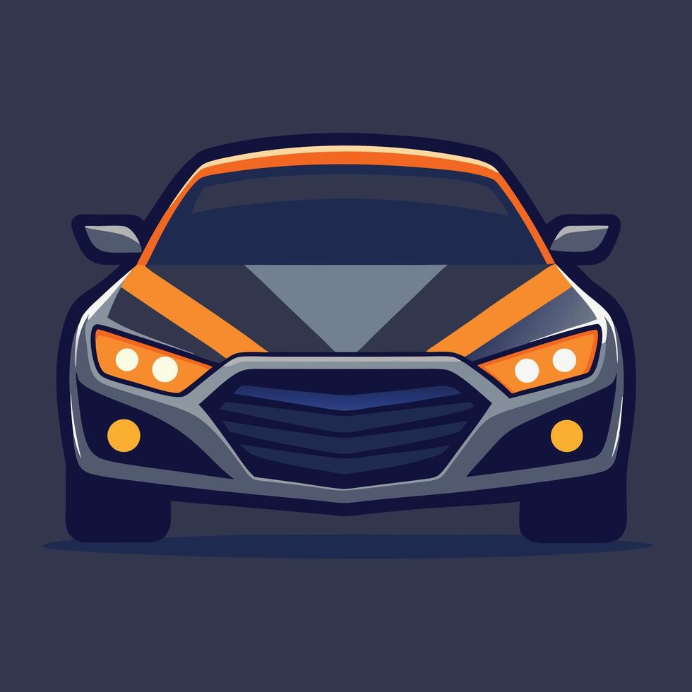 Front View Sport Car Illustration vector