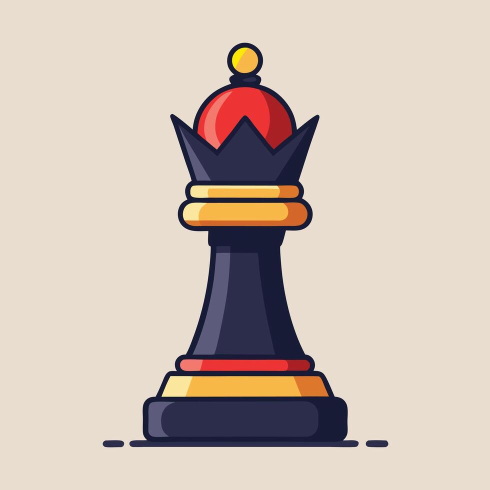 Cartoon Drawing Of A Chess Queen Piece vector