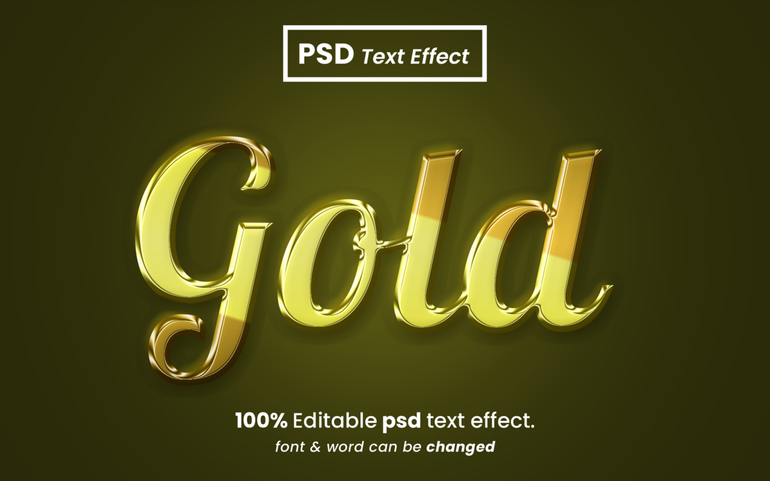 Gold text effects psd