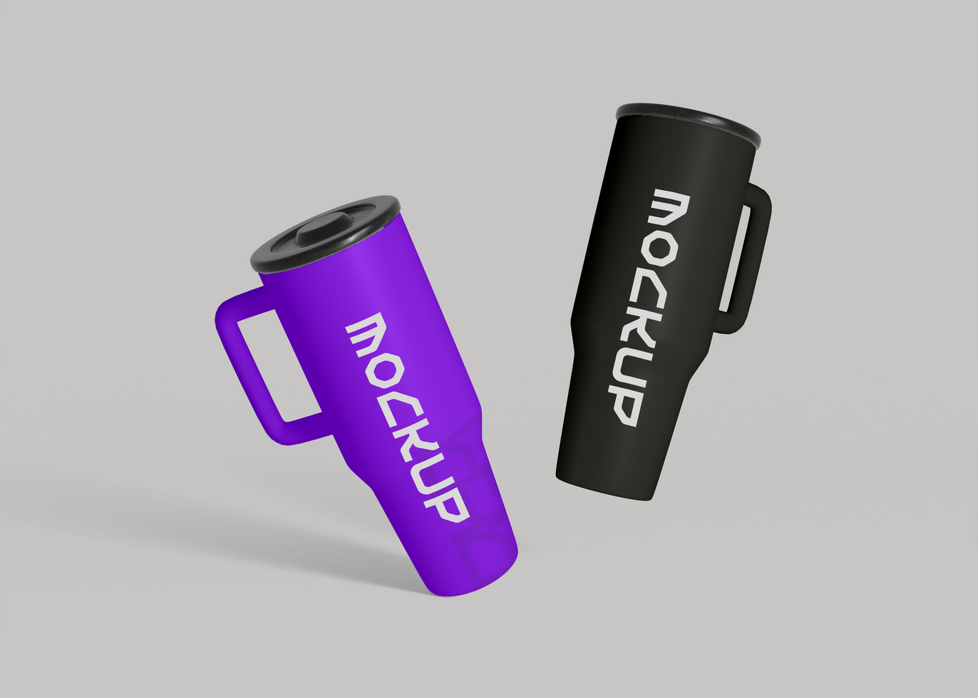 Glossy Tumbler Cup Mockup for Brand Identity Display psd