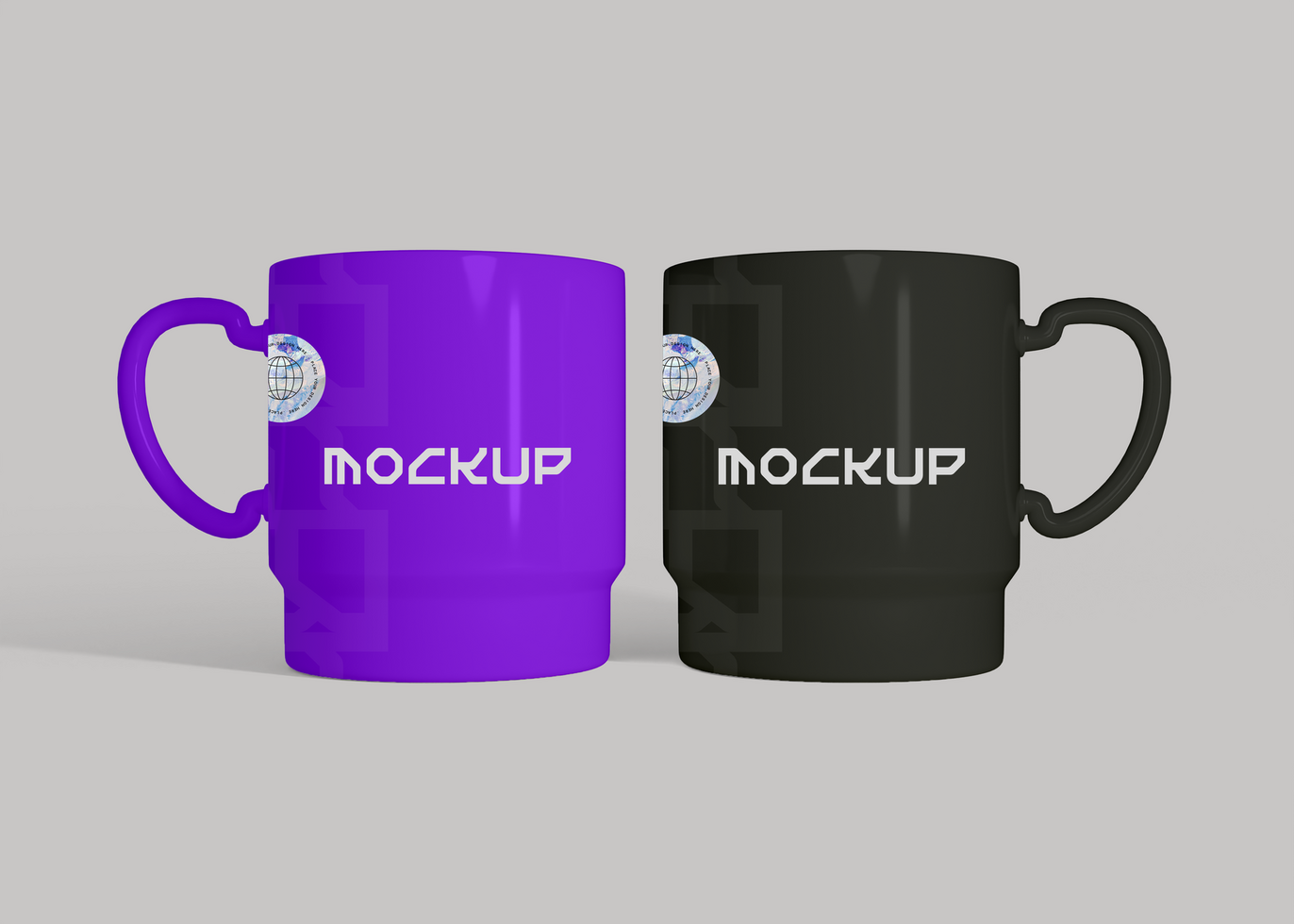 Ceramic Latte Cup Mockup psd