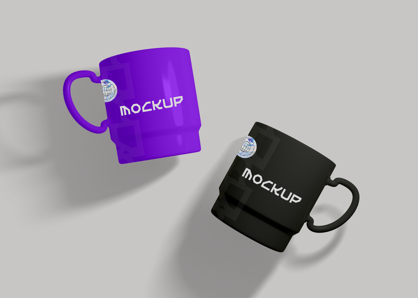 Couple Mug Mockup Set for Branding psd