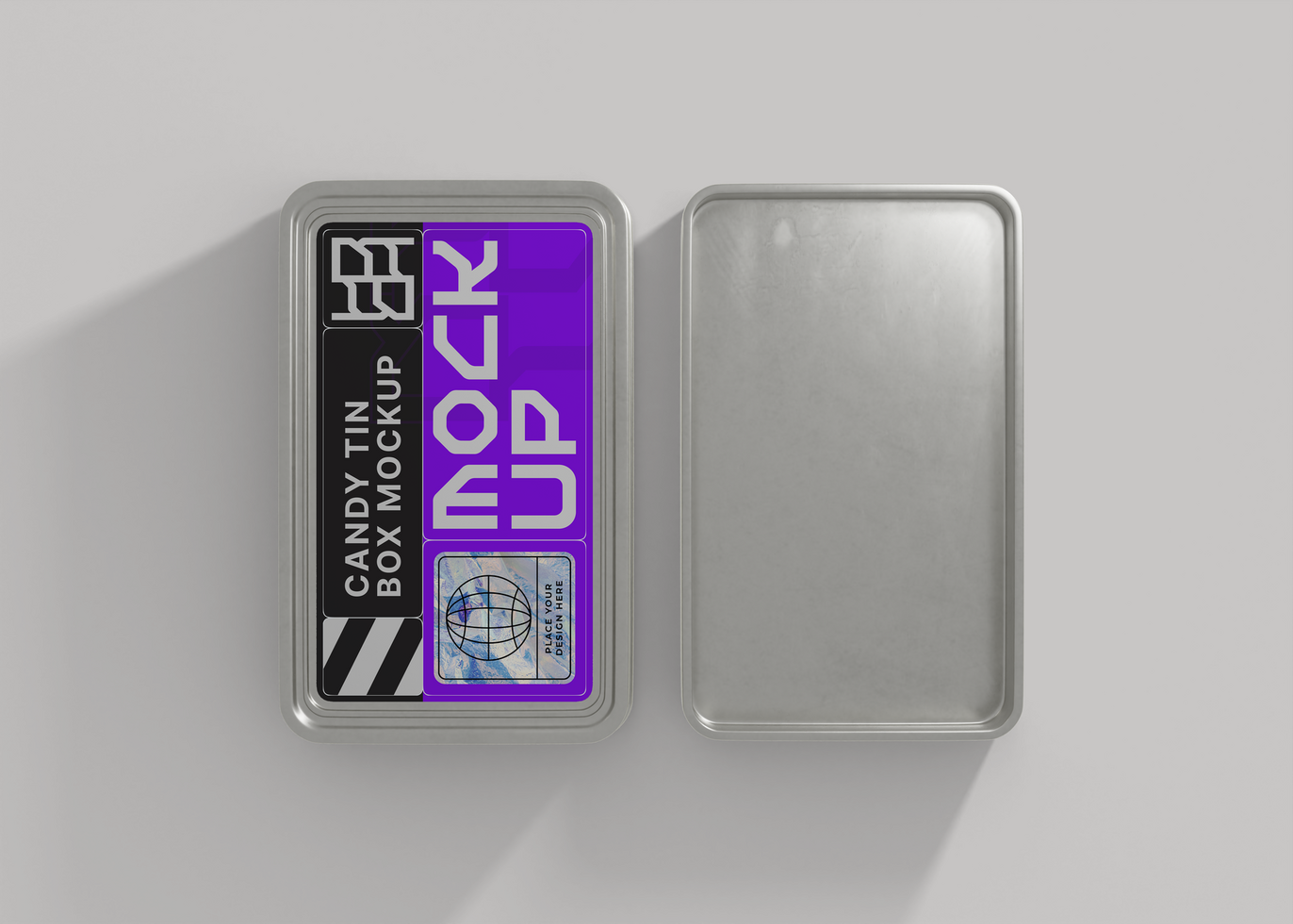 Candy Tin Container Mockup psd