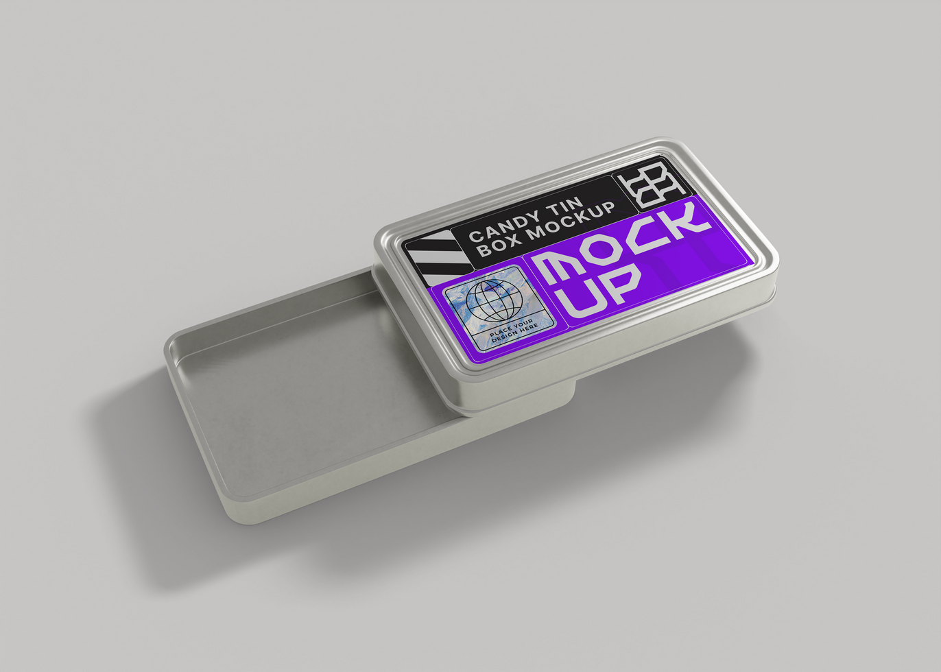 Candy Tin Container Mockup for Logo psd