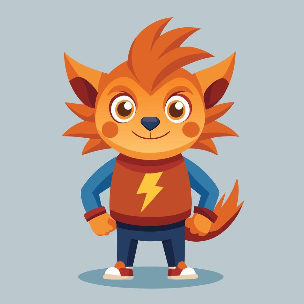 Cartoon Fox Character Illustration vector