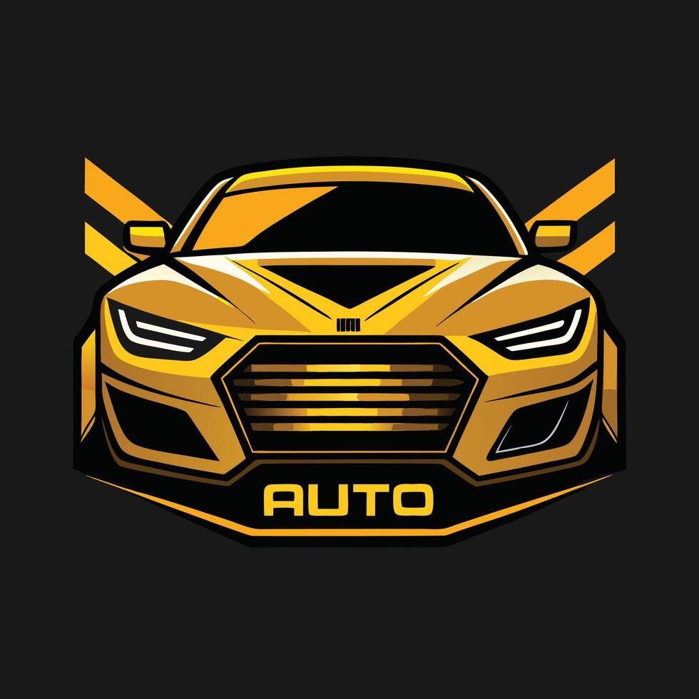 Modern Car Gold Design Illustration vector