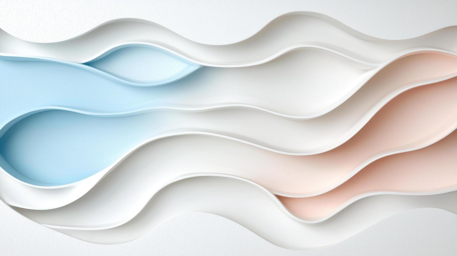 Abstract wavy layers background in pastel colors photo