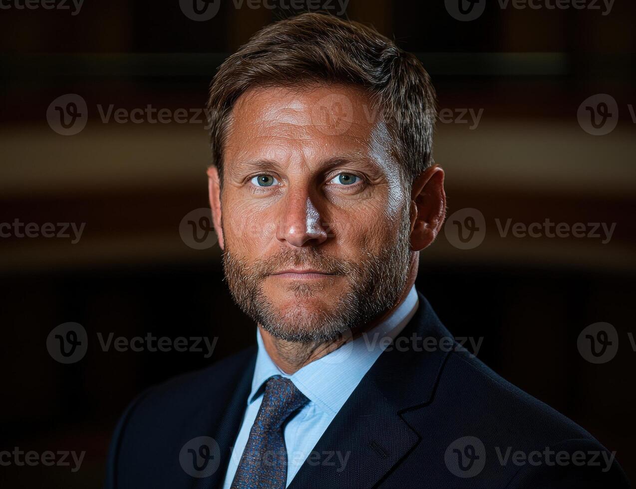 Portrait of a confident businessman in suit and tie photo