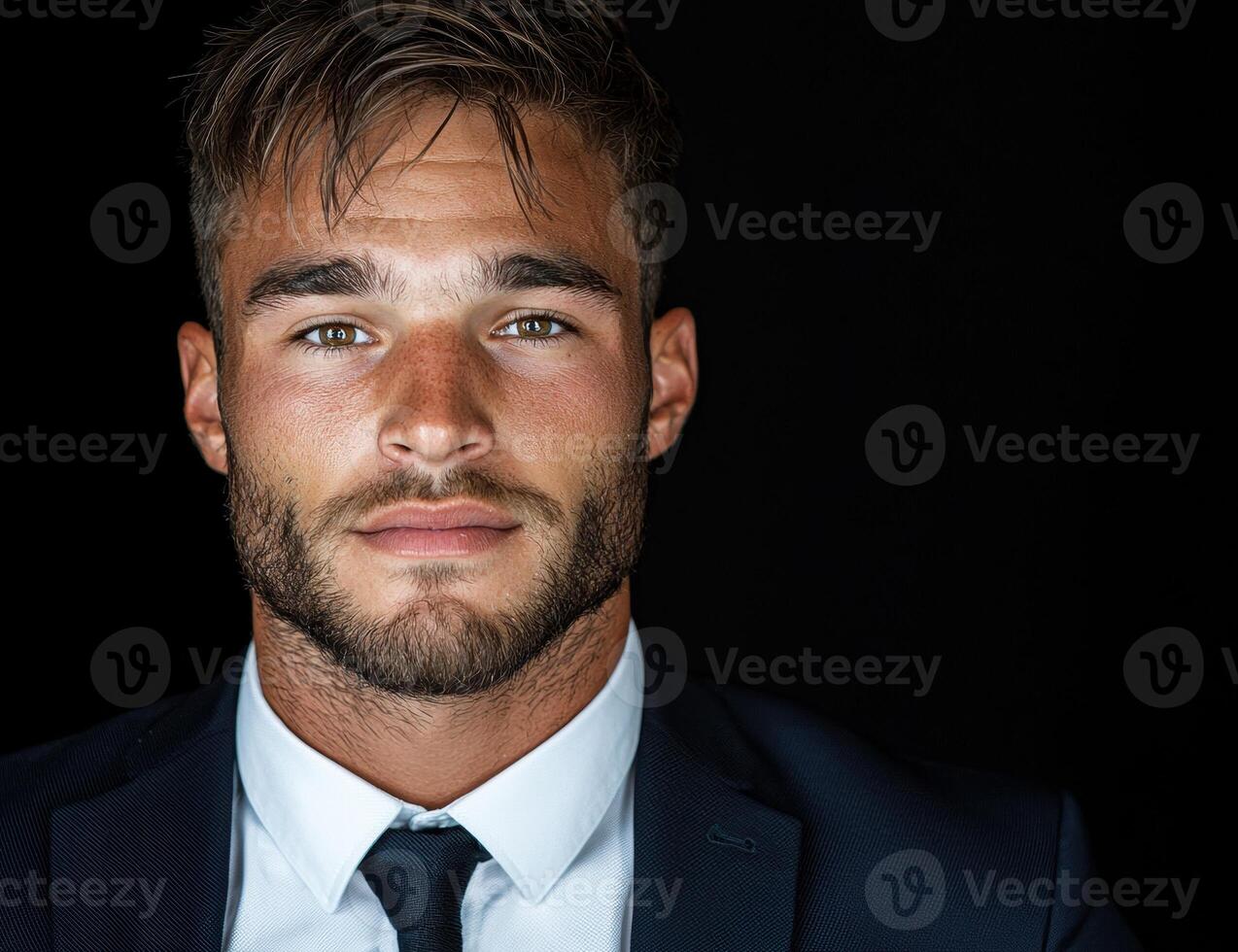 Portrait of a handsome man in a suit photo