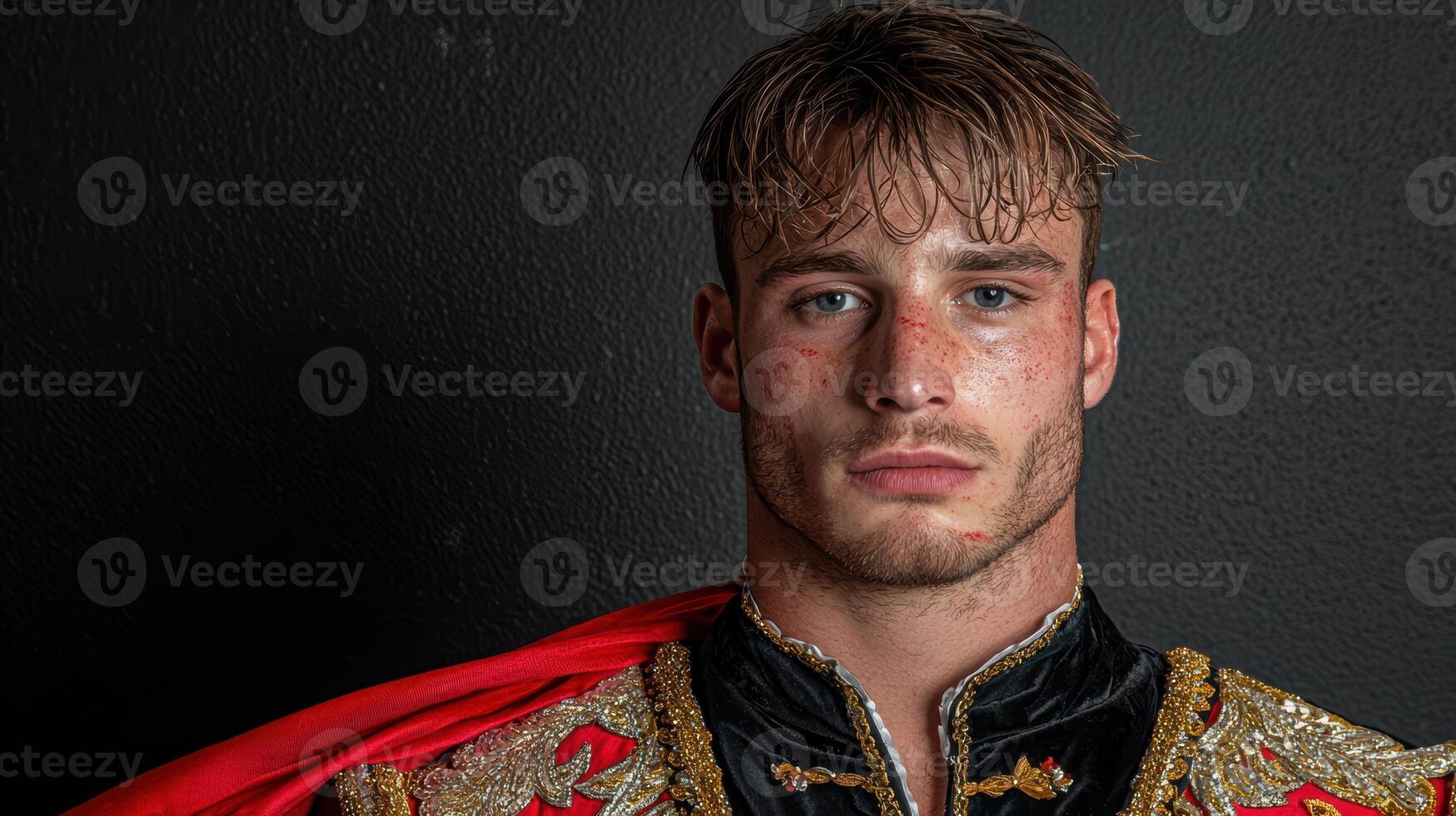 Portrait of a handsome man with a matador costume photo