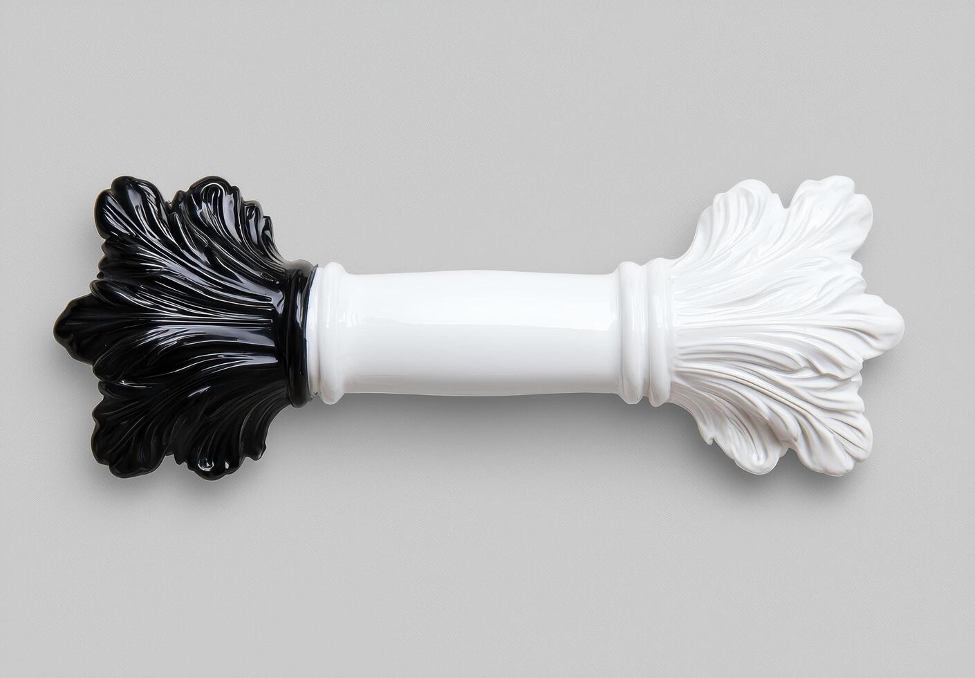 A black and white decorative element photo