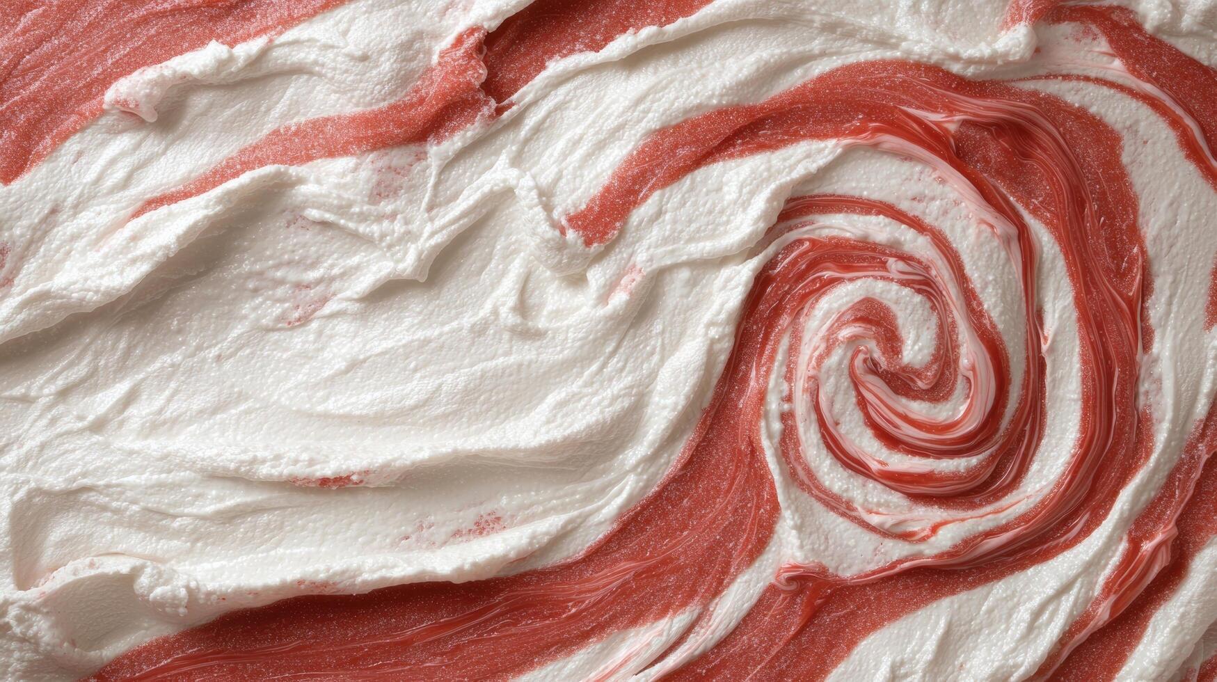 Red and white swirl cream texture background photo