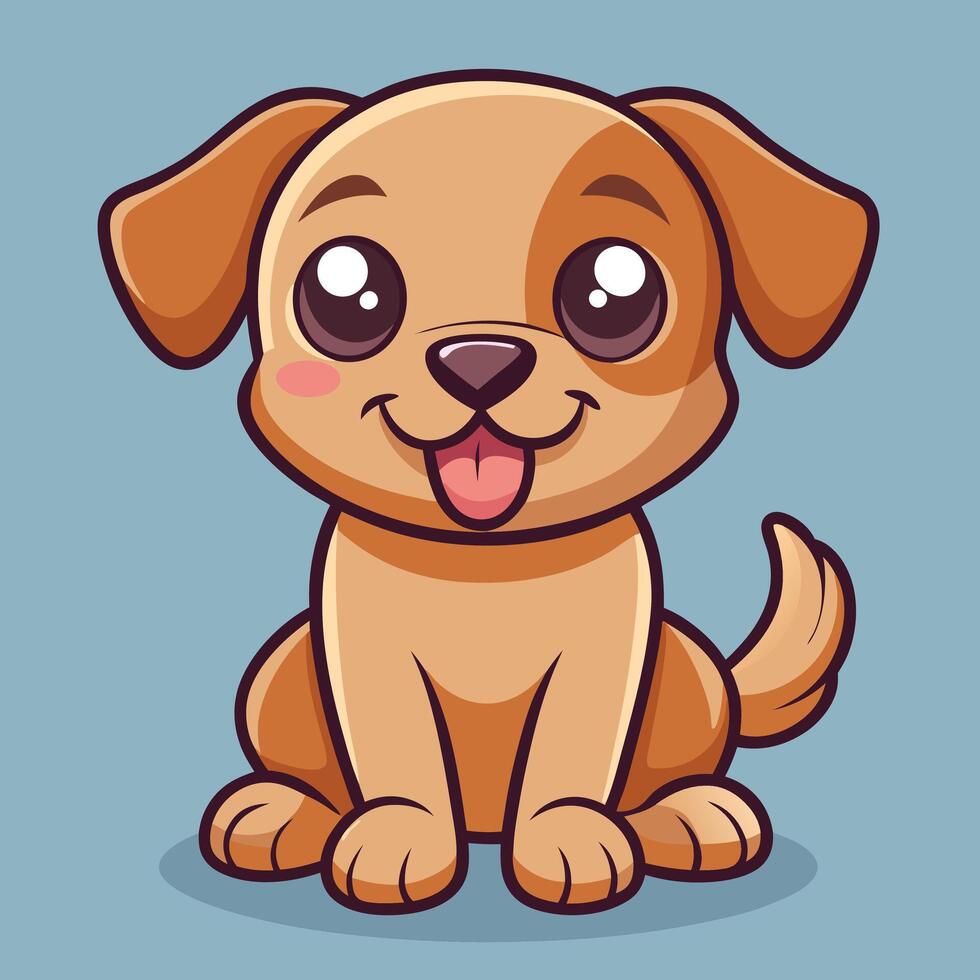 Cute Cartoon Puppy Dog Illustration vector