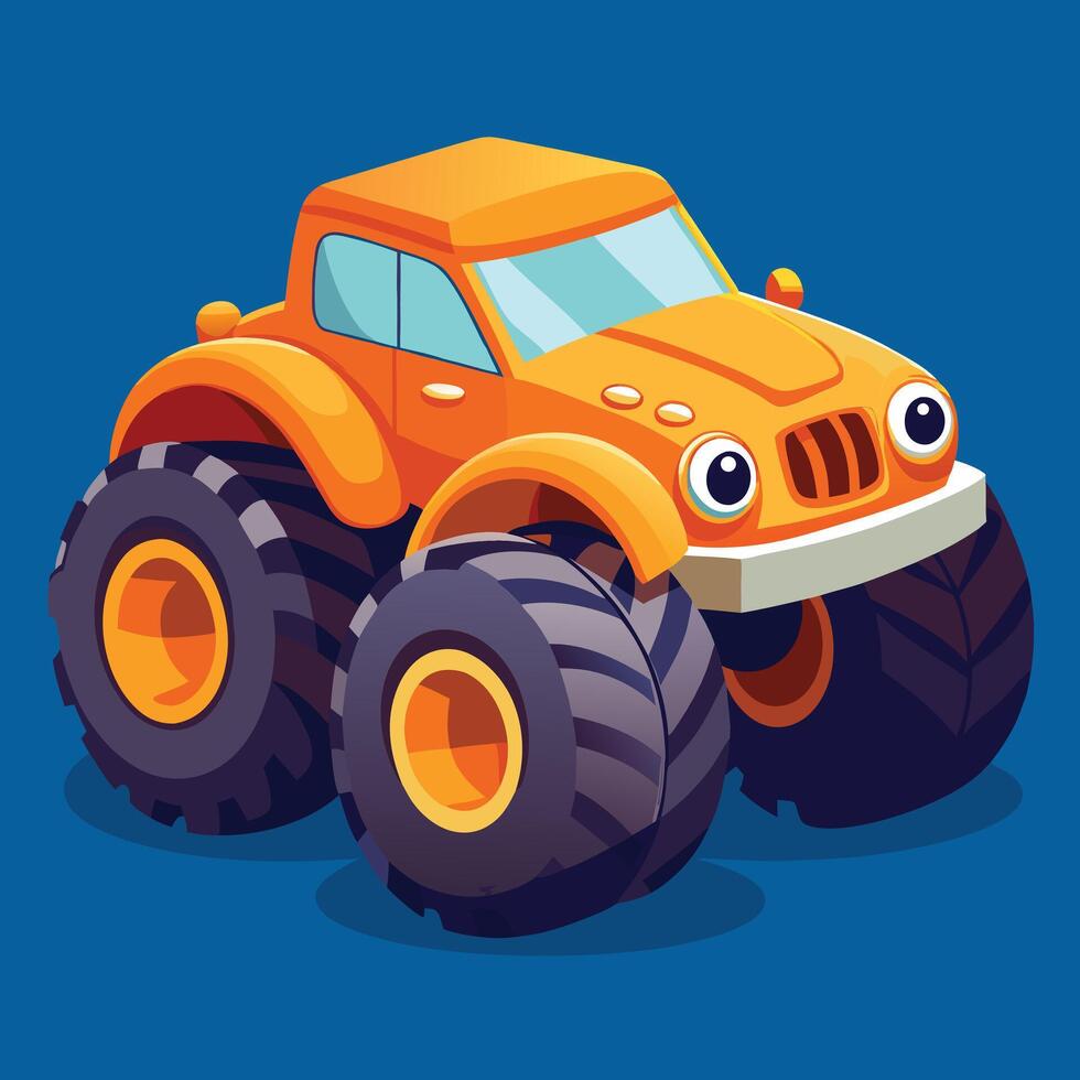 Cartoon Illustration Of A Monster Truck vector