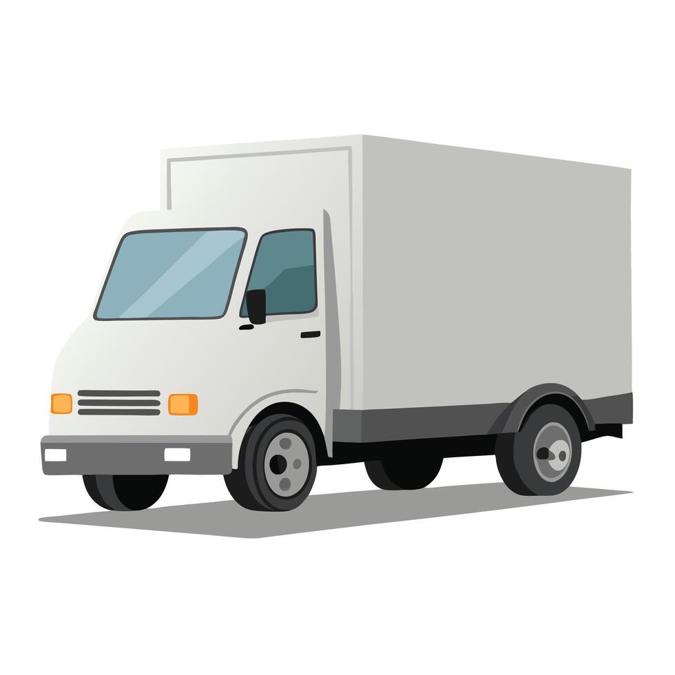 Isolated Commercial Delivery Truck Transportation Illustration vector