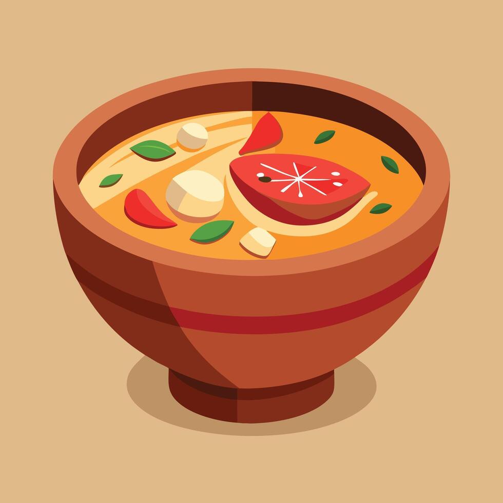 Bowl Of Tomato Soup Illustration vector