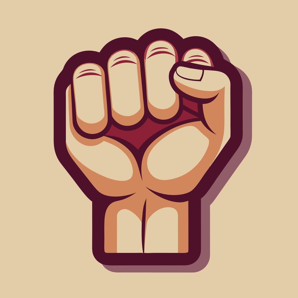 Raised Fist Graphic Illustration Design vector