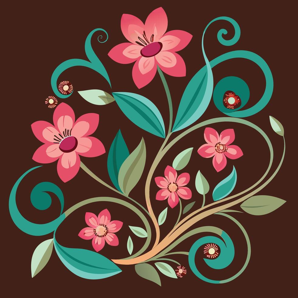Decorative Flower Arrangement Floral Design vector