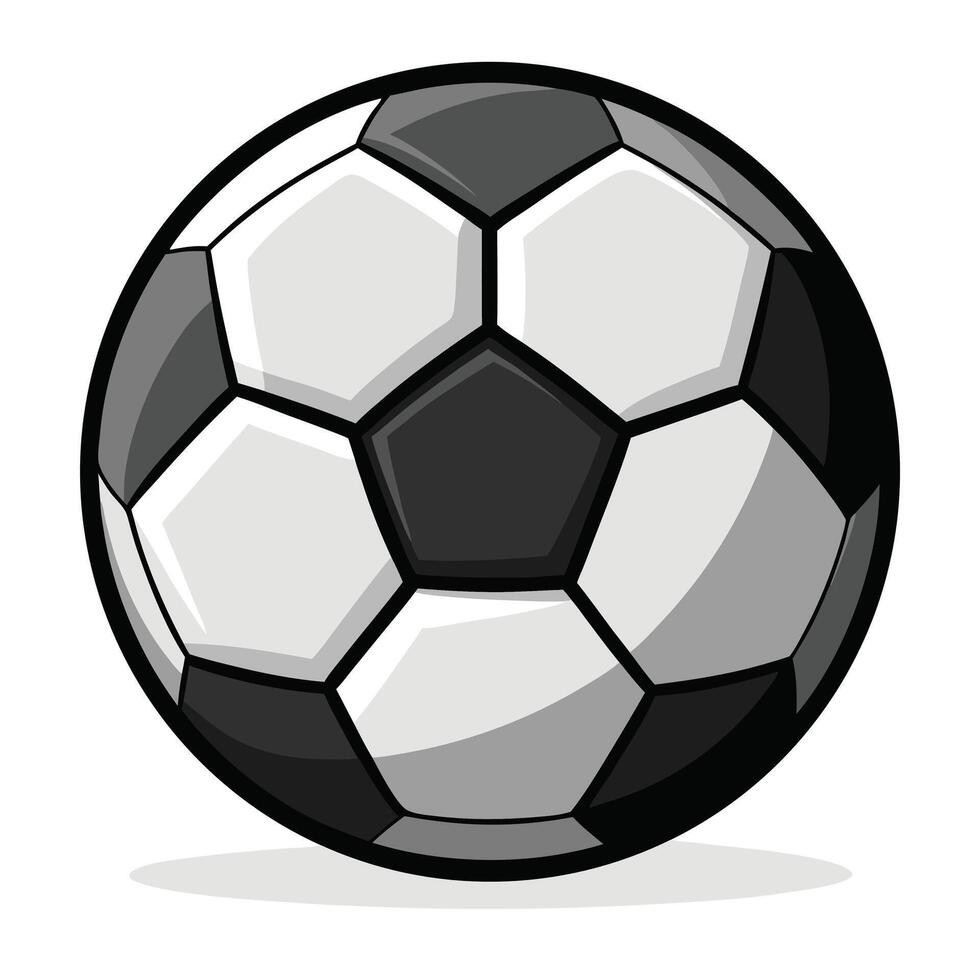 Isolated Cartoon Style Soccer Ball Illustration vector