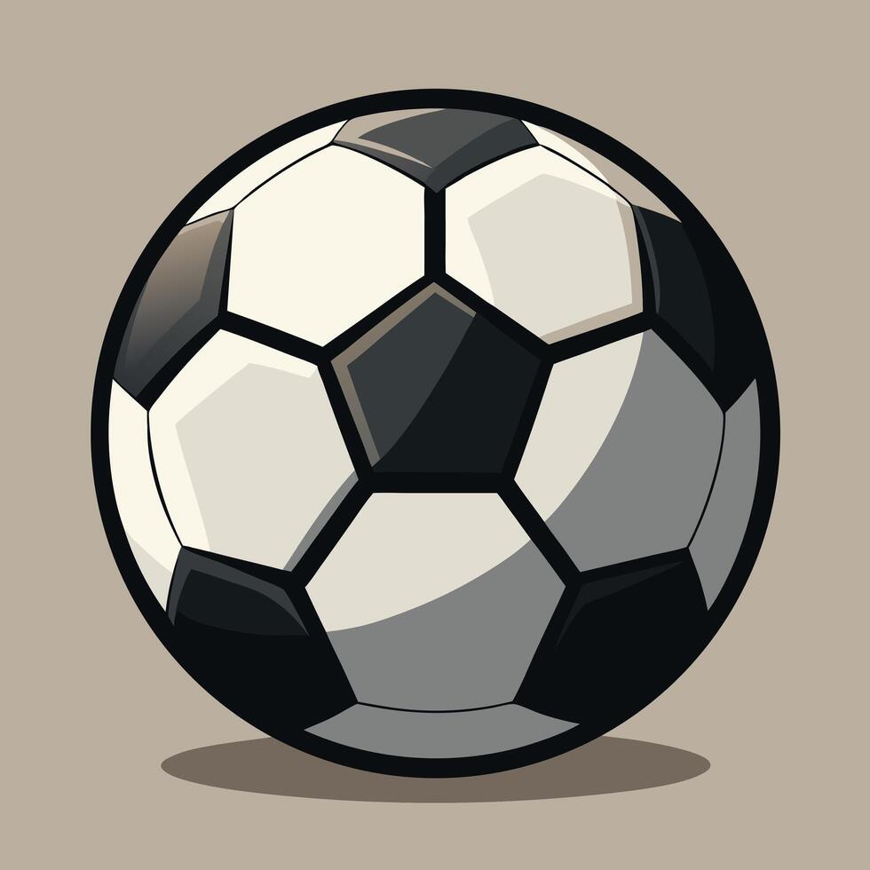 Stylized Black And White Soccer Ball vector