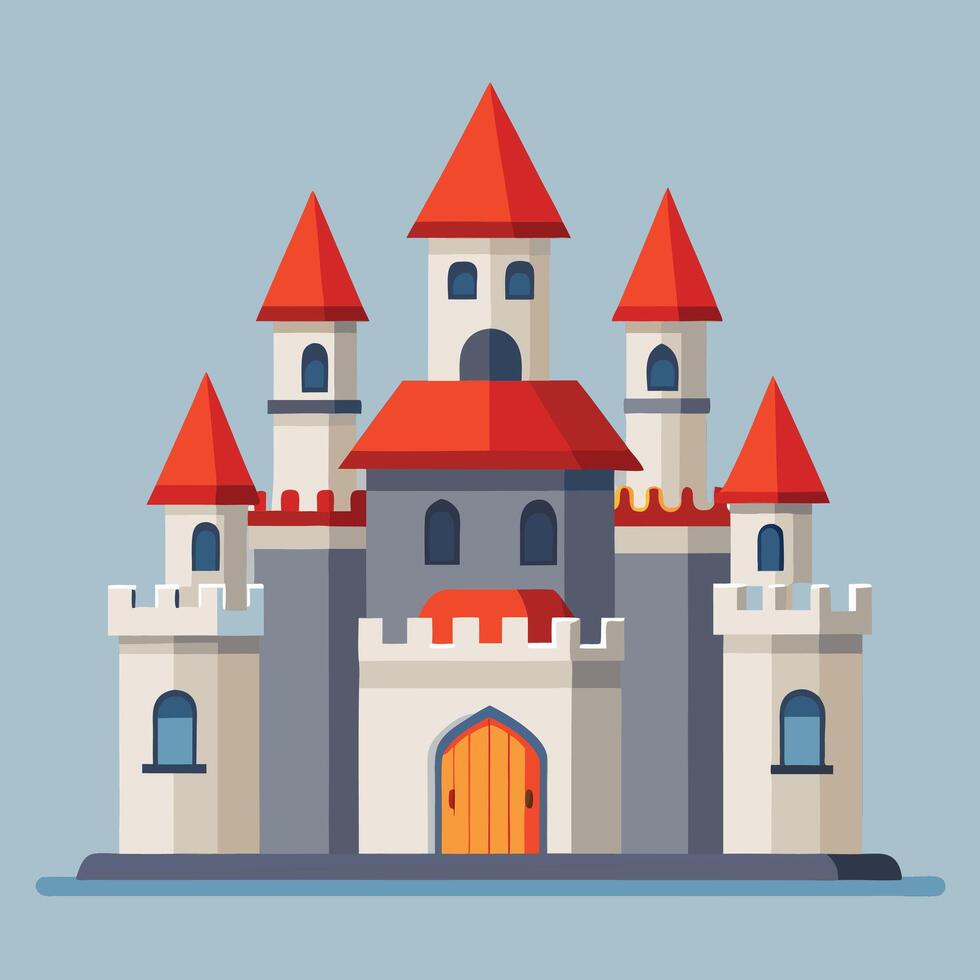 Illustration Of A Fantasy Castle vector