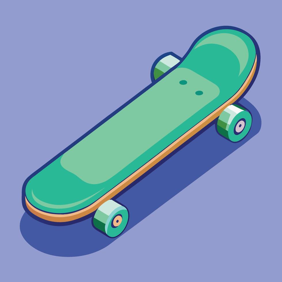Skateboard Cartoon Isometric Style Graphic Design vector