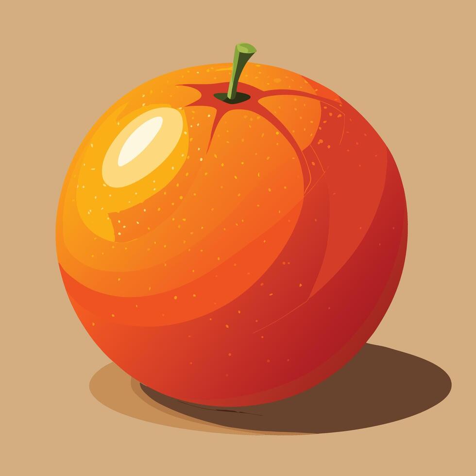 Stylized Illustration Of A Fresh Juicy Orange vector