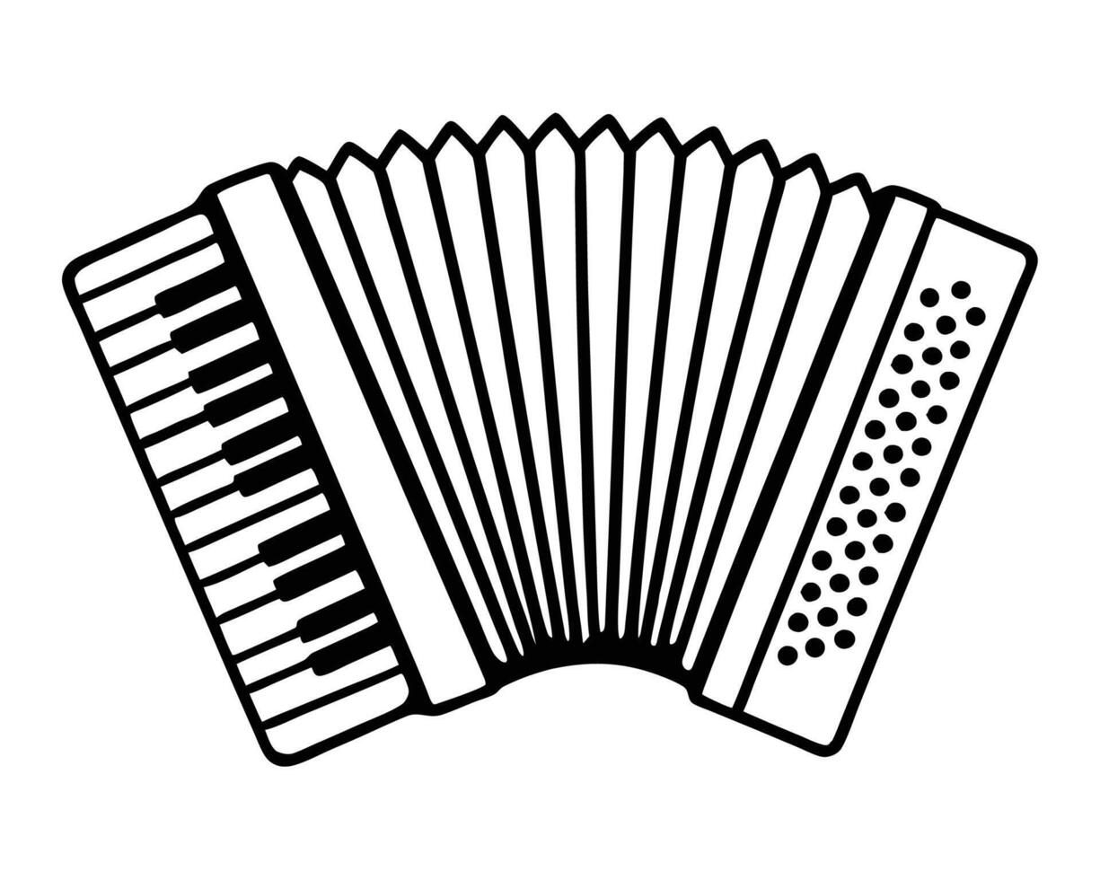 An accordion icon art on a white background vector