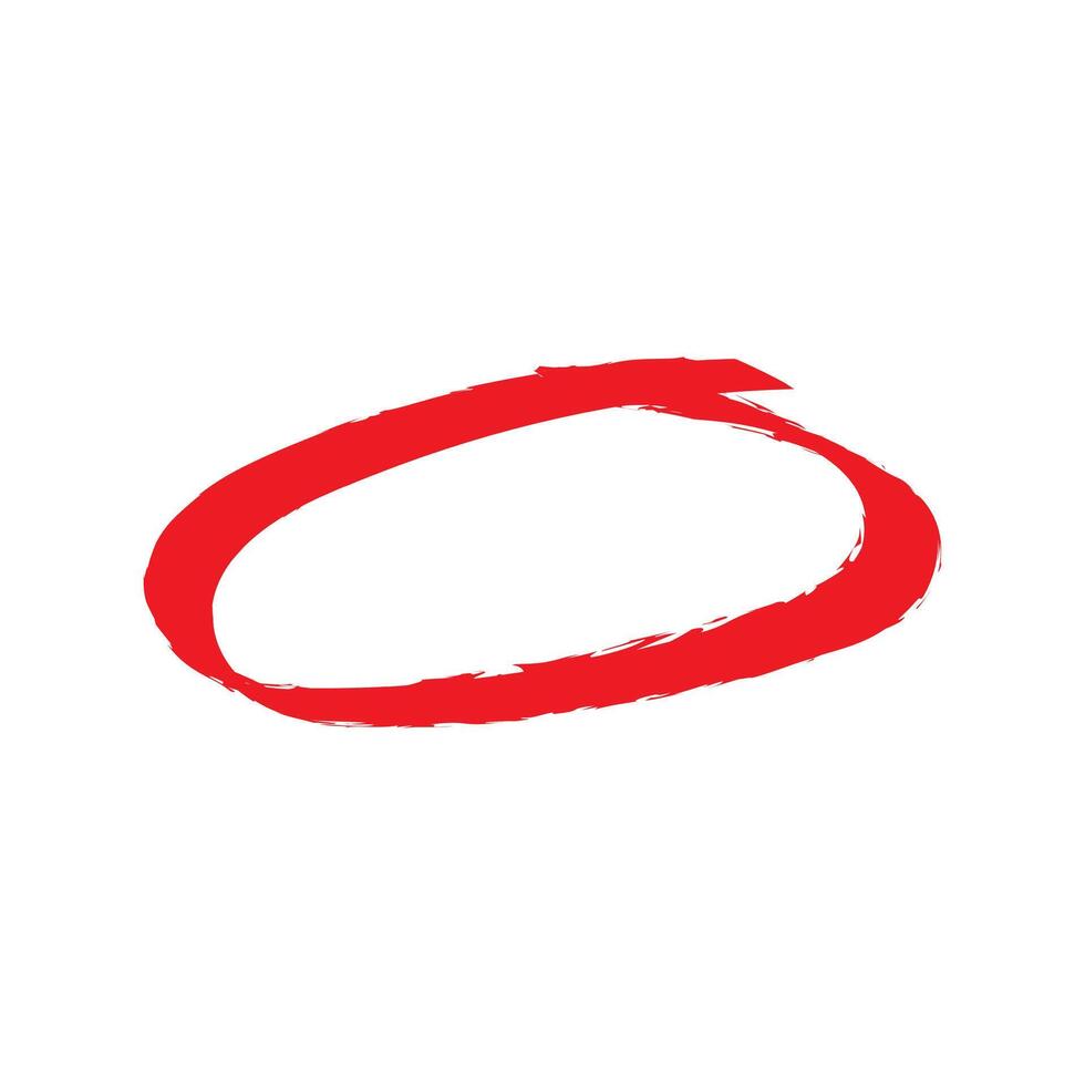Circle pencil texture note strokes. red crayon scribble sketch vector