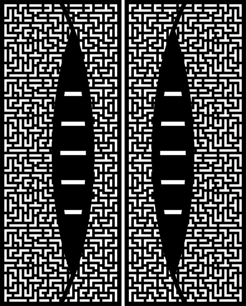 intrincado laberinto diseño con simétrico modelo y geométrico elementos vector