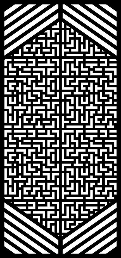 Intricate Maze Pattern with Geometric Design and Lines vector