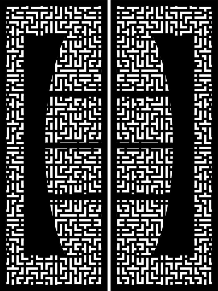 Intricate Geometric Panel Design for Decorative Purposes vector