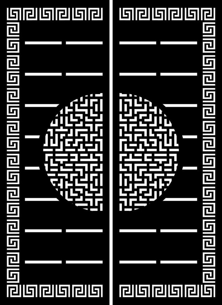 Decorative Geometric Gate Design vector