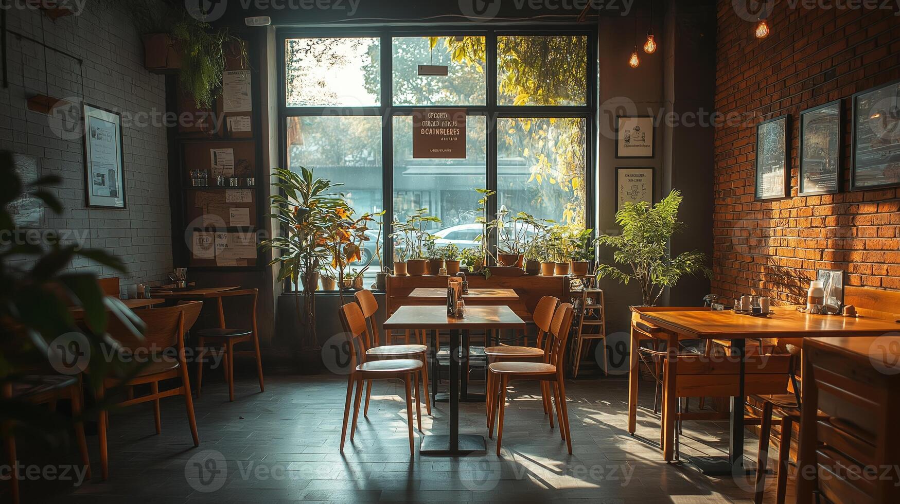 Cozy Cafe Environment Urban Design photo