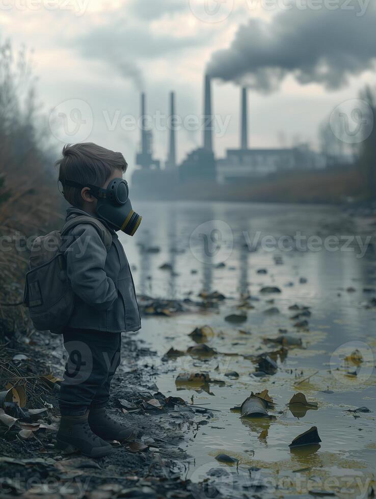Toxic Greens and Grays in a Child's Environment photo