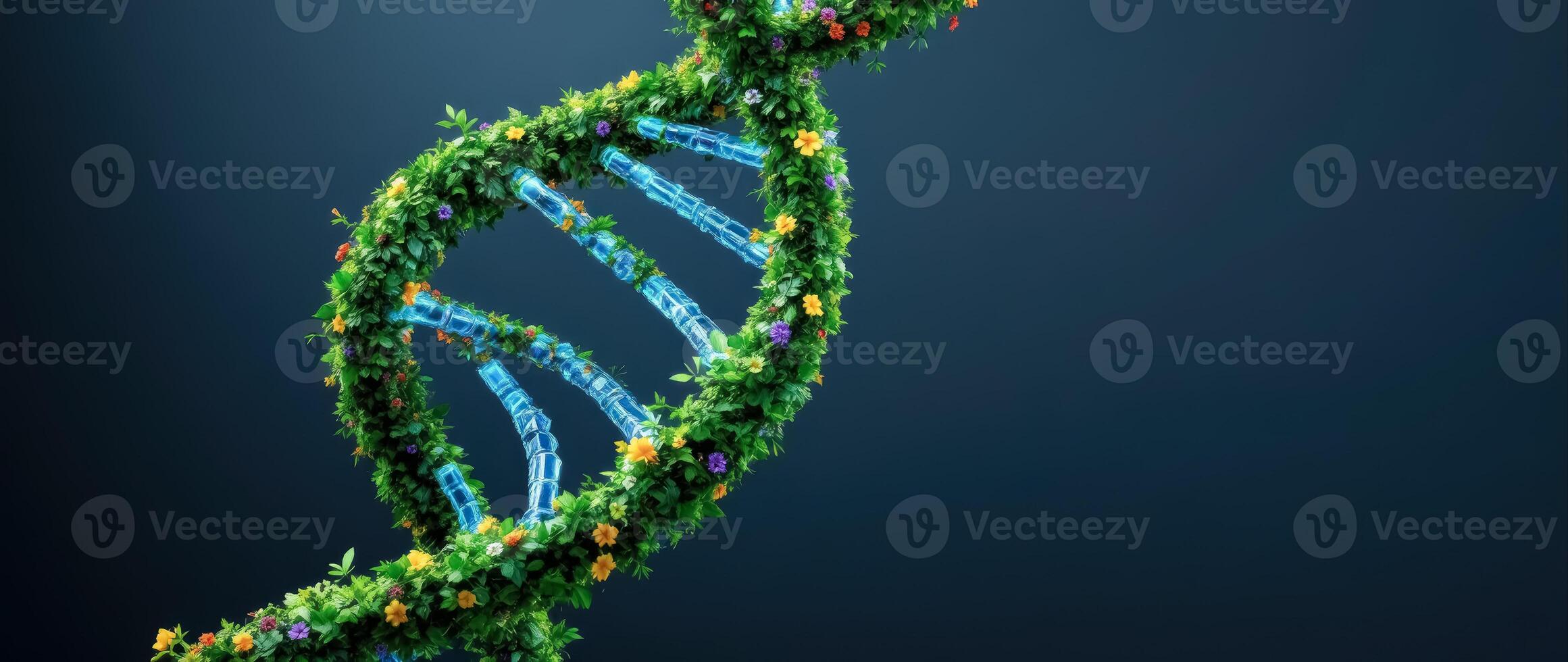 lush floral dna helix a botanical representation of life code photo