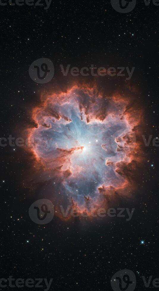 A breathtaking view of a glowing nebula in the vast expanse of the cosmos. photo