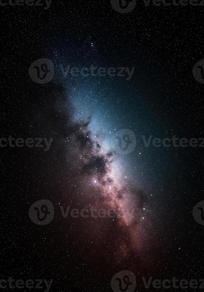 The Milky Way galaxy stretches across the night sky, filled with countless stars. photo