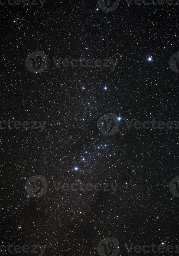 A captivating image of a star-studded night sky with a clear depiction of constellations. photo