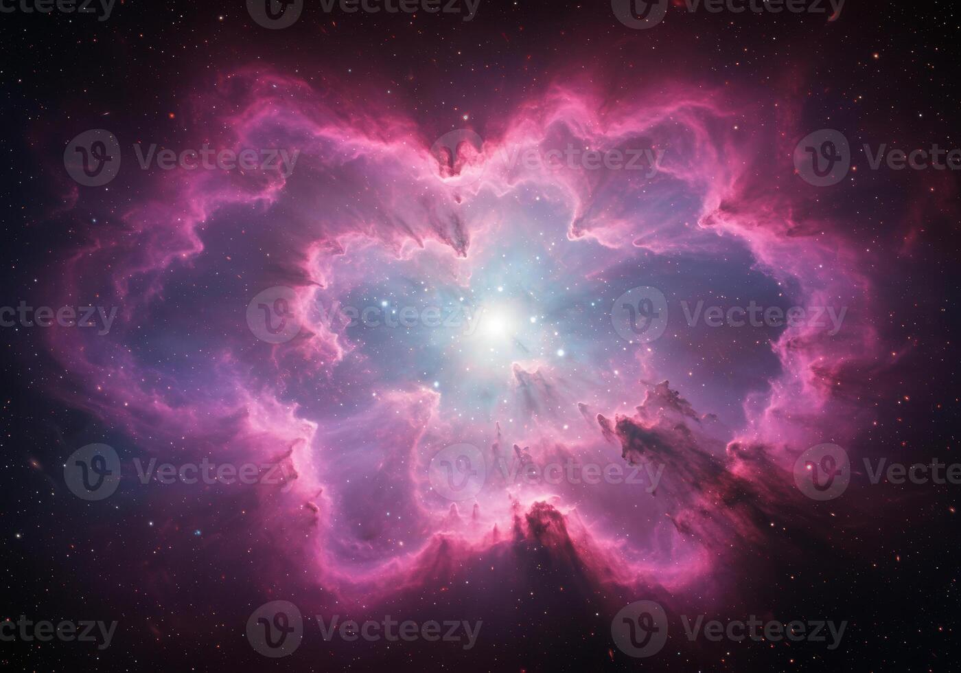 A stunning cosmic nebula, showcasing vibrant colors and celestial wonders. photo